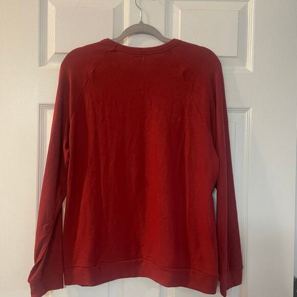 NWT Michael Lauren James Sweatshirt in Burgundy . - size M - Picture 2 of 13